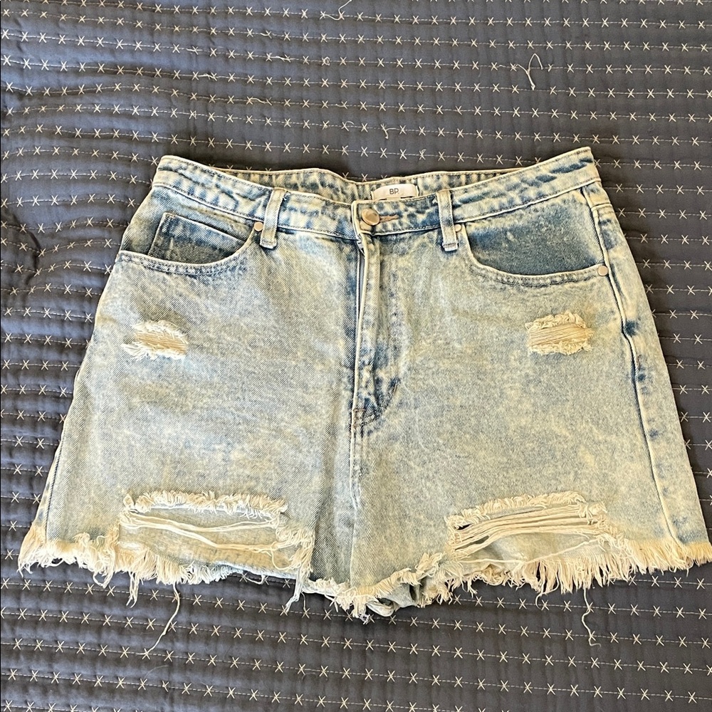 BP Light Blue Distressed Jean Shorts